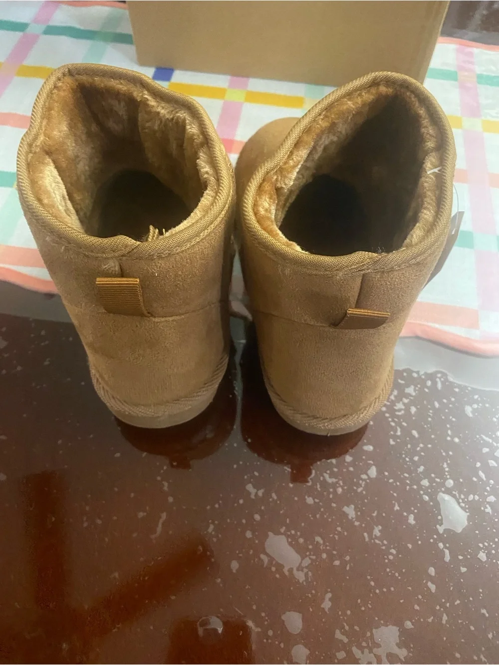 Avalanche Kids Chestnut Faux-Shearling Booties
